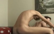 Latino couple enjoys bareback sex