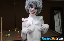 Cosplay porn with hottie masked as a clown