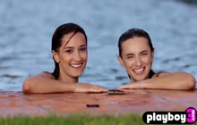 Sofi Ka and small tits teen Gloria Sol perfect posing in sexy red lingerie