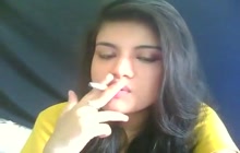 Young Indian girl loves to smoke