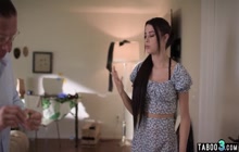 Older dude luring a naive big boobed slut Kylie Rocket into rough fuck