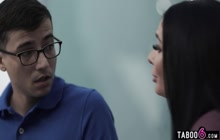 Latina Sheena Ryder escaping her wife Lily Lane fucking the young neighbor