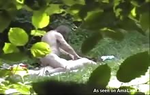 Submissive wife caught on camera while being used by her man outdoors