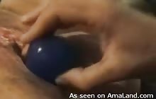 Fat pussy fucked with deodorant bottle then fisted