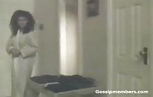 Judy Davis taking off her bathrobe to expose her naked body