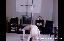 Anonymous teen having fun in front of the webcam