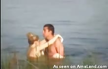 Amateur couple fucking in the lake