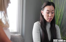 Nanny MILF Spencer Scott fucks hot Asian teen with perfect ass Kimmy Kimm