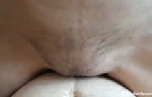 Hot Horny Wife Rubs Bald Naked Pussy On Hubbys Huge Dong