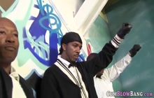 Hottie gets bukkaked by bbcs