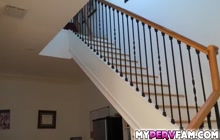 Dude spyes on his hot step-aunt as she gets in her bikini