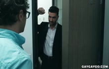 Calvin trained to suck Chris and Dale's big cocks