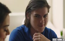 Naughty MILF teacher wanted to fuck us and petite MILF enjoyed threesome