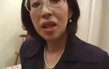 Japanese Mom With Glasses Fucked