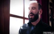 Tgirl stepdaughter Jenna Gargles facefuck n anal by stepdad