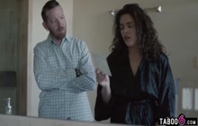 Hot latina MILF Victoria Voxxx dressing up as his wife just like he wanted