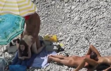 Sunny orgy at the beach