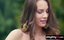 Hot brunette babes Clara and Marine Lecourt revealing their perfect boobs