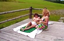 Hot lesbians Felecia Cartier and Julia Haven having sex