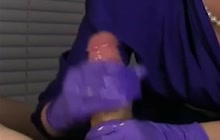 Handjob In Rubber Gloves