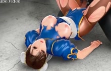 Chained animated girl fucked in the cunt