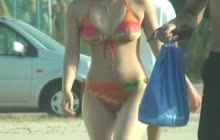 Asian beach bikini voyeur cam