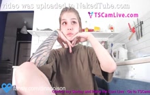 Captivating Trap Girl SheBabe flogging her prick at Live Webcam Show Part 3