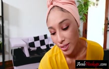 Hot Arab stepmom sucking my big cock before she got fucked in hot lingerie